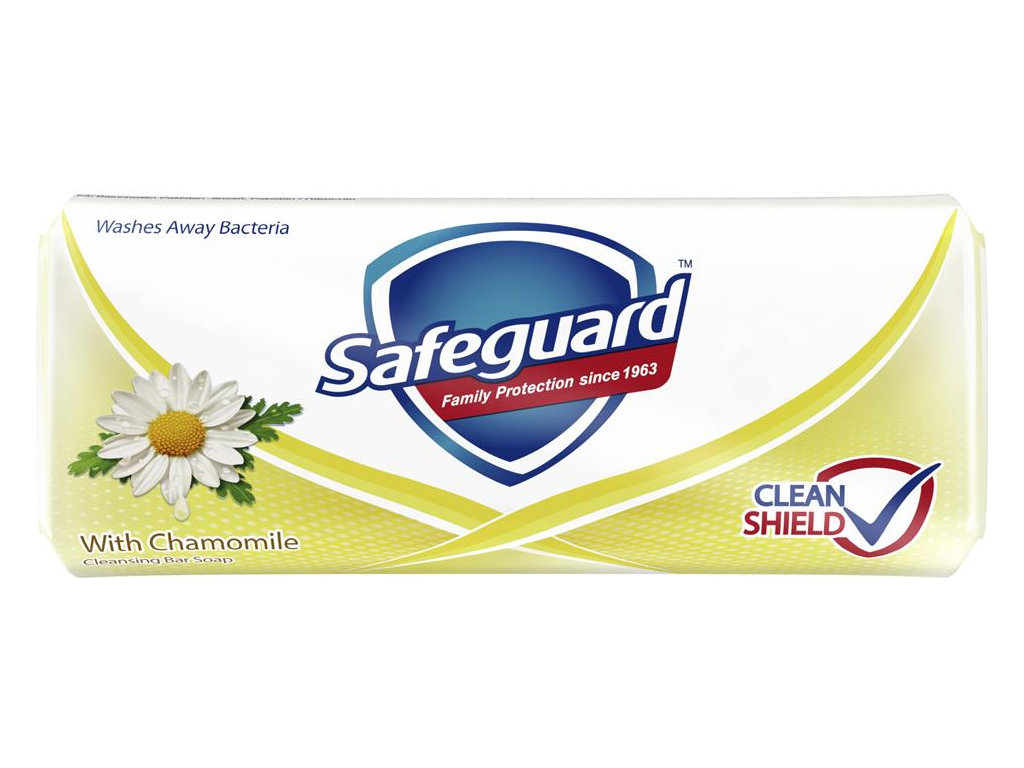 Мыло туалетное твердое Safeguard, с ромашкой, с антибактериальным эффектом, 90г