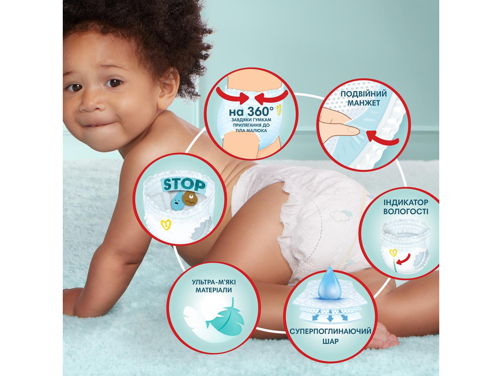 Подгузники-трусики Pampers Premium Care Pants, размер 3 (6–11 кг), 48шт