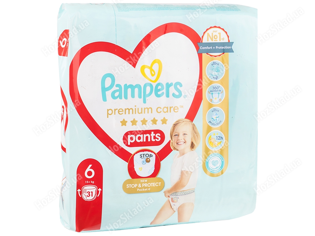 Подгузники-трусики Pampers Premium Care Pants Giant (15+ кг), 31шт