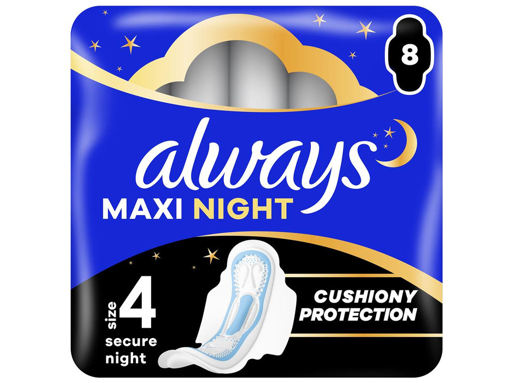 Прокладки гигиенические Always Classic Night, с крыльями, 6 капель, 8шт