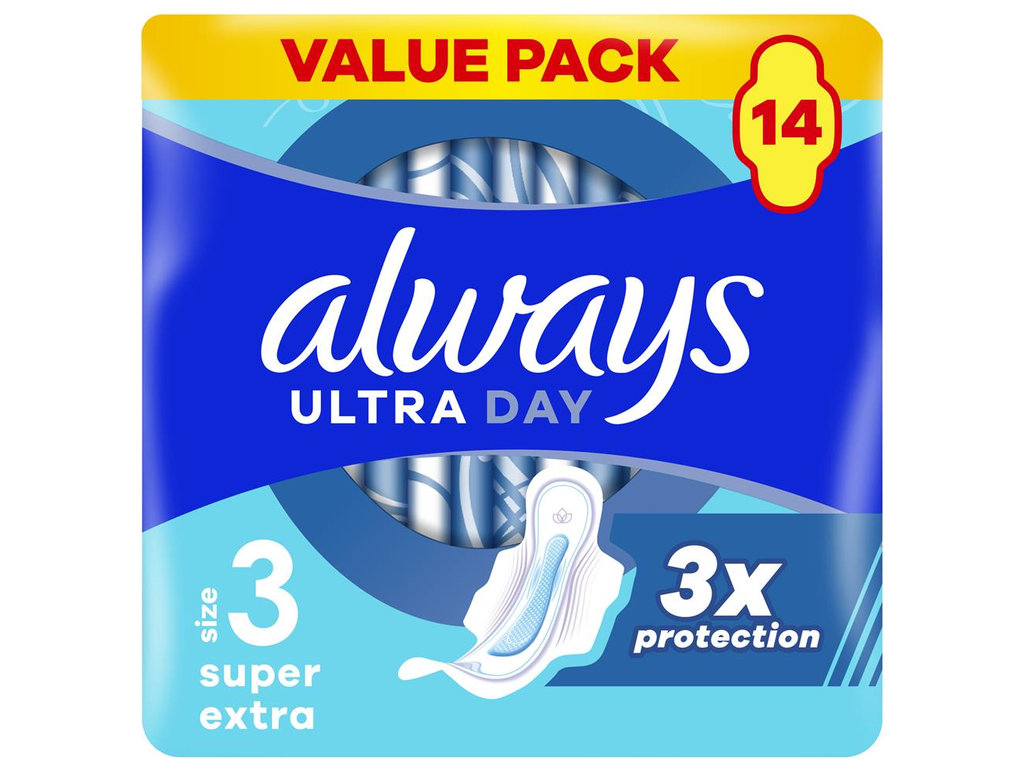 Прокладки гигиенические Always Ultra Day Super Extra, с ароматом, 6 капель, размер3, 14шт