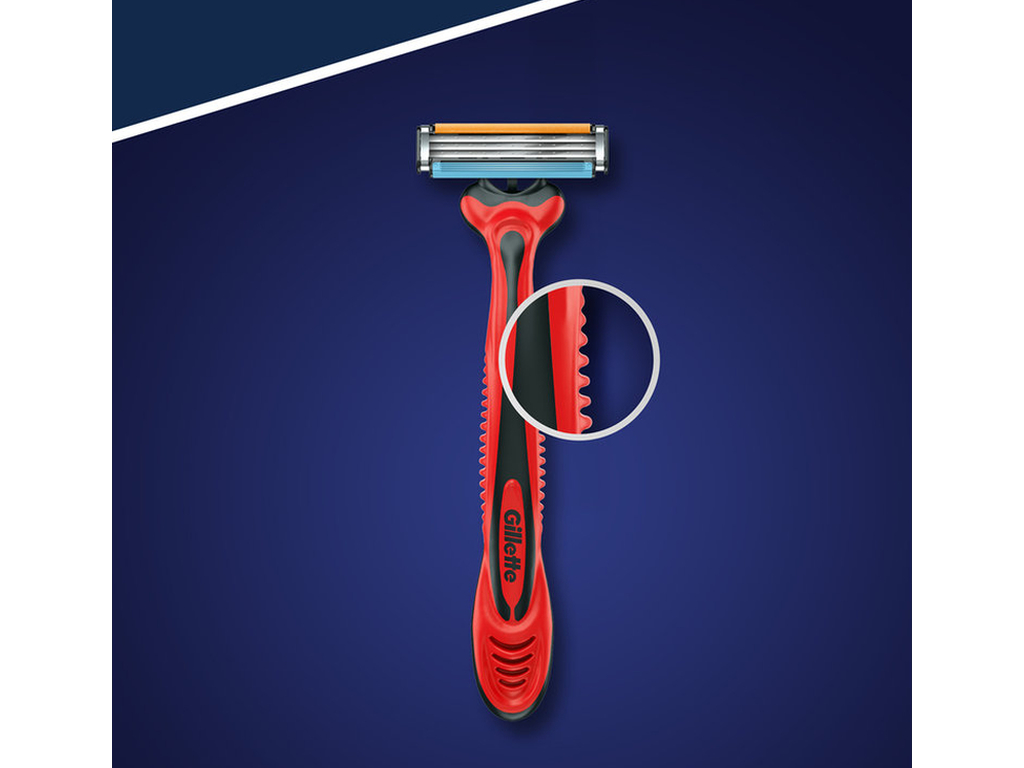 Станок для бритья Gillette Blue 3 Nitro Plus, одноразовый, 3 лезвия, пластик, хром, 6шт