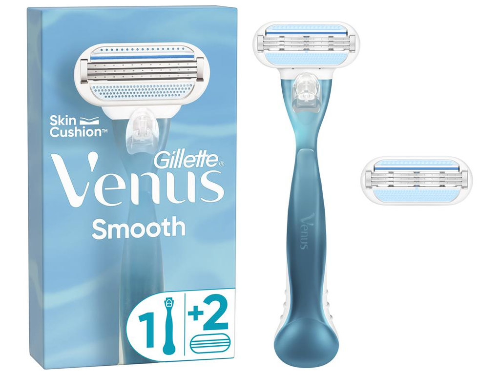 Станок для бритья Gillette Venus Smooth, сменный картридж, пластик, нержавеющая сталь, 3 лезвия