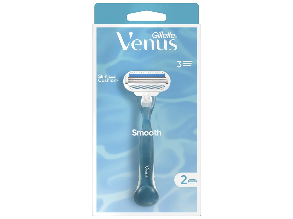 Станок для бритья Gillette Venus Smooth, сменный картридж, пластик, нержавеющая сталь, 3 лезвия