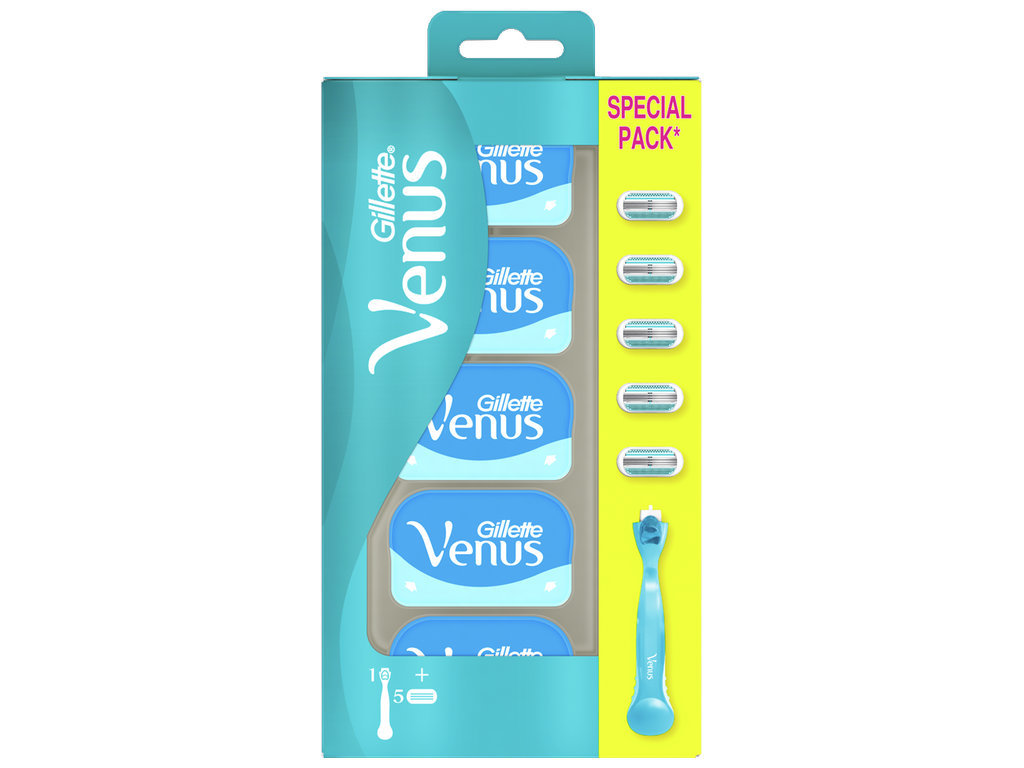 Станок для бритья женский Gillette Venus Smooth с 5 сменными картриджами