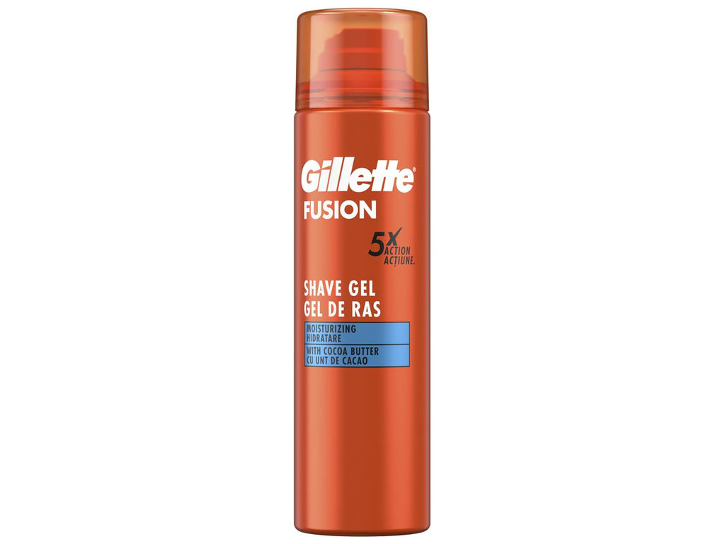 Гель для гоління Gillette Fusion, для чутливої шкіри, з мигдальним маслом, 200мл