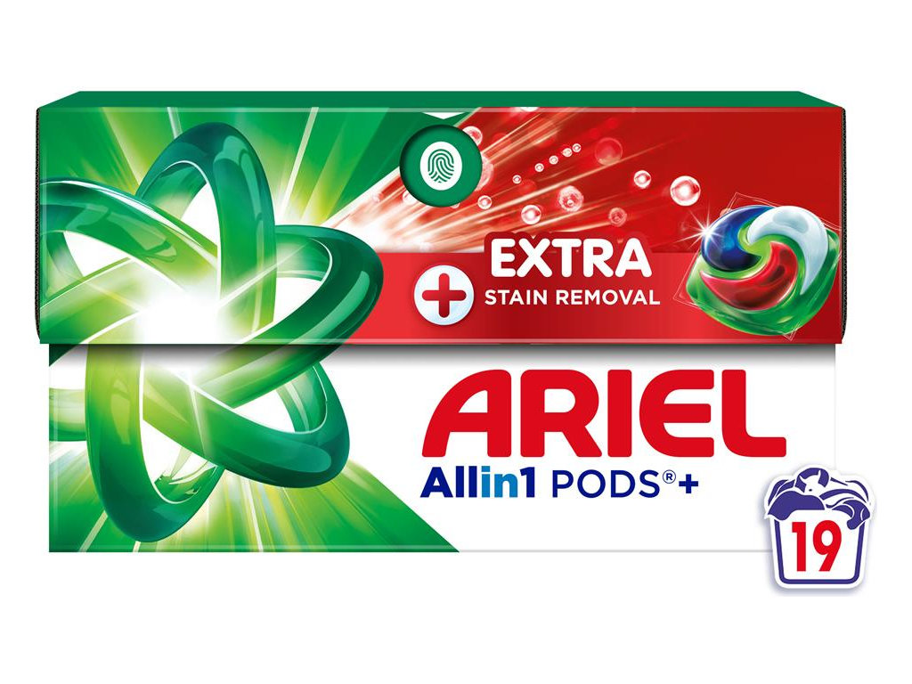 Универсальные капсулы Ariel PODS+ All-in-1 с мощным пятновыводящим действием, 19шт