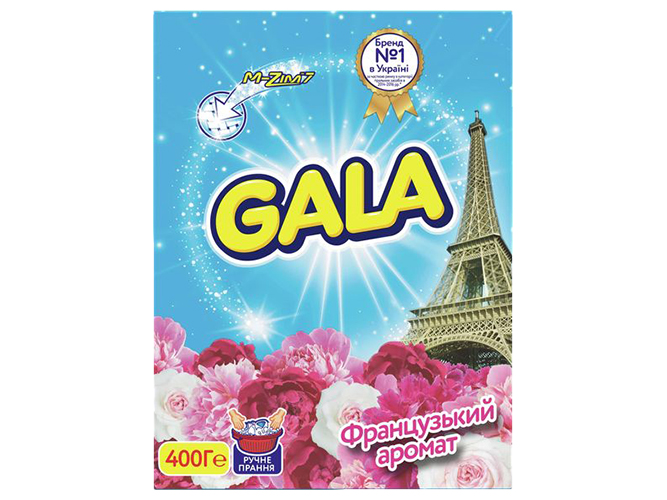 Пральний порошок GALA "3в1 Французький аромат" для ручного прання 400гр