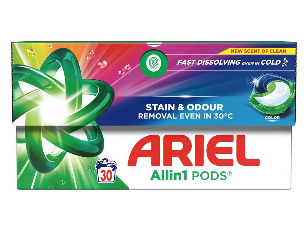 Капсулы для стирки Ariel All-in-1 PODS для цветного белья, 30шт