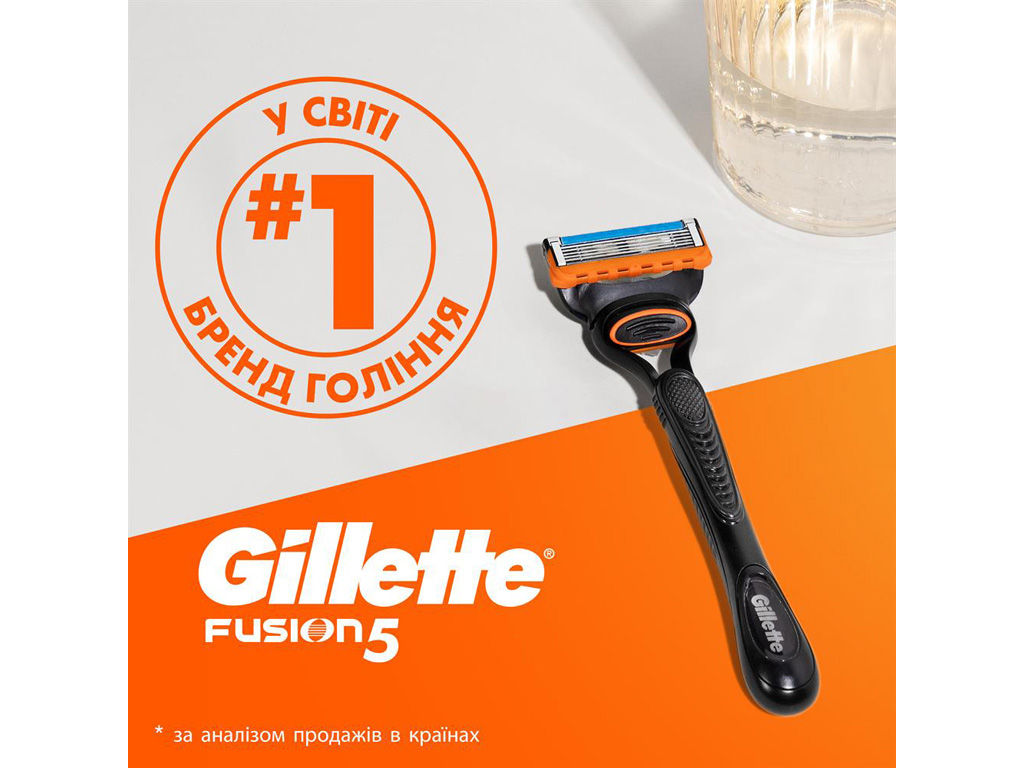 Бритва Gillette Fusion 5 с 2 сменными кассетами