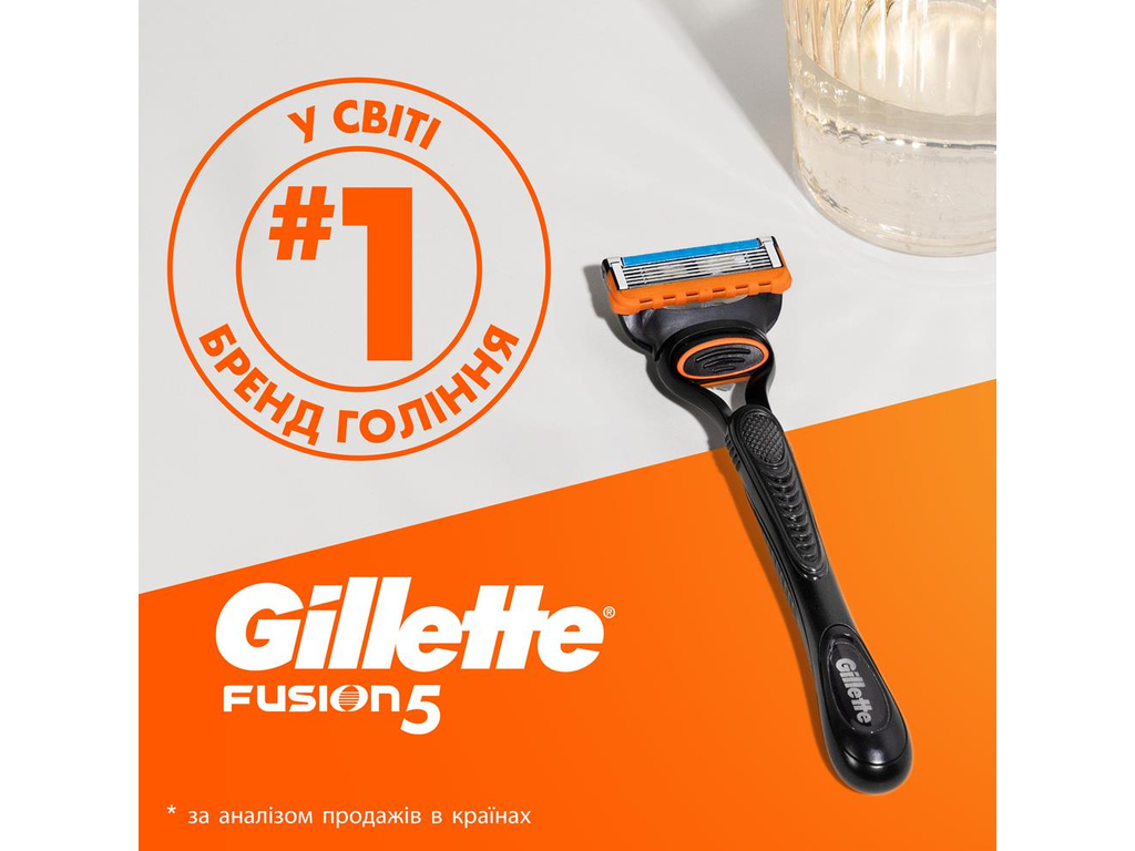 Сменные кассеты для бритья Gillette Fusion5, 5 лезвий, 2шт