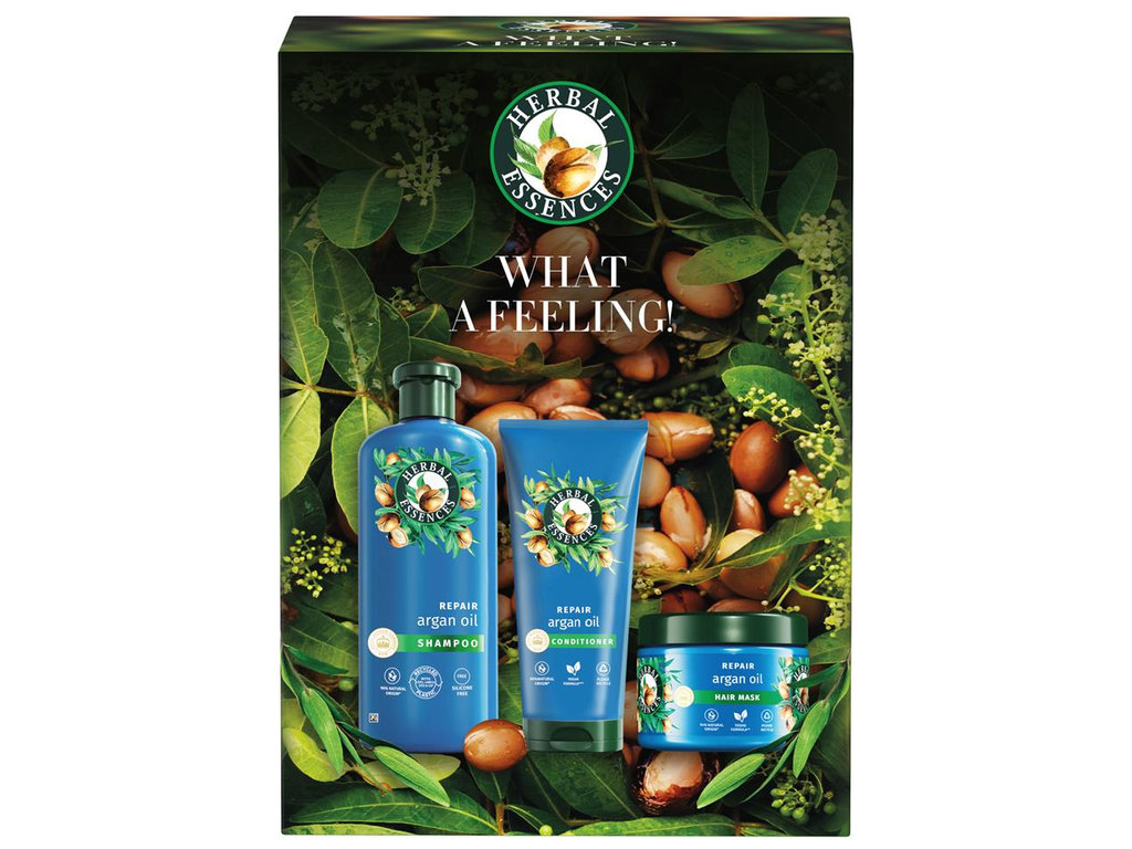 Набір подарунковий Herbal Essences, шампунь 350мл, маска 300мл, бальзам 250мл (ціна за набір 3пр)
