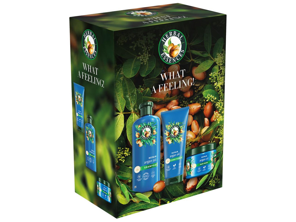 Набір подарунковий Herbal Essences, шампунь 350мл, маска 300мл, бальзам 250мл (ціна за набір 3пр)
