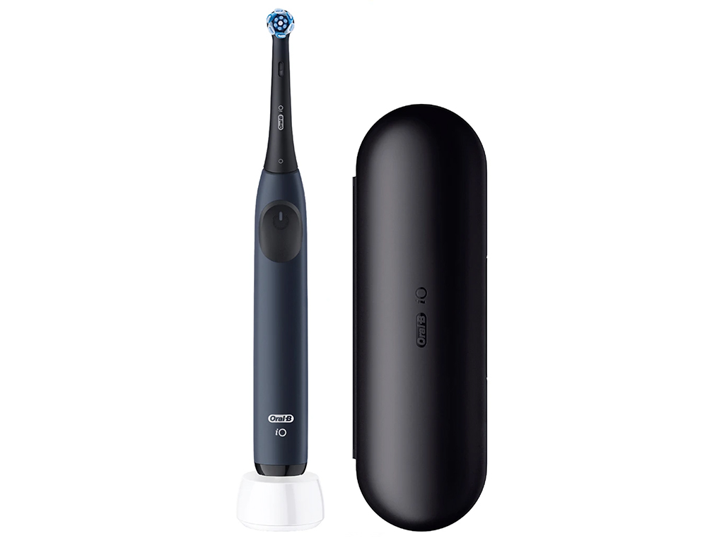 Зубная щетка электрическая Oral-B iO 2, аккумулятор, 3 режима, футляр, пластик, нейлон, цвет синий