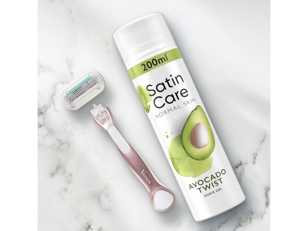 Гель для гоління для нормальної шкіри Gillette Satin Care Avocado Twist, 200 мл