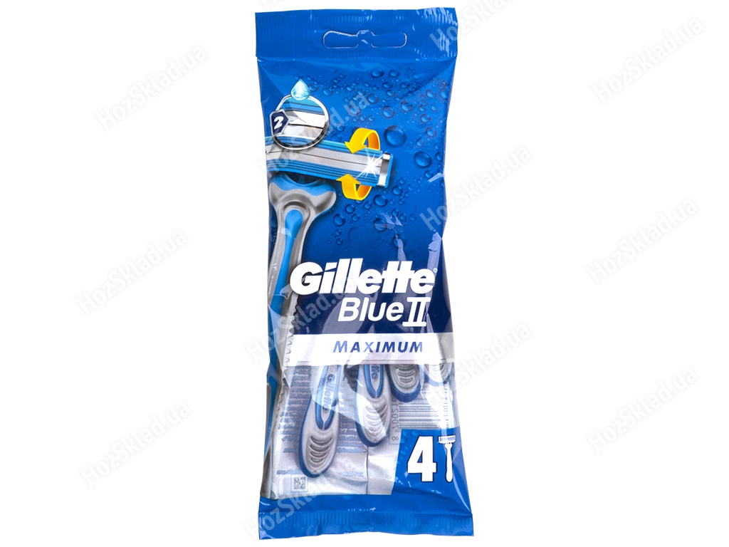 Одноразові бритви Gillette BlueII Maximum, 4шт