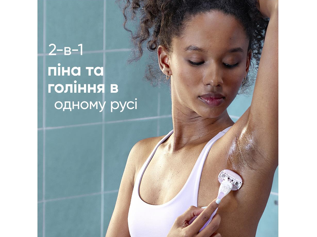 Картриджи сменные Gillette Venus ComfortGlide Breeze, защитный колпачок, сталь, пластик, 6шт
