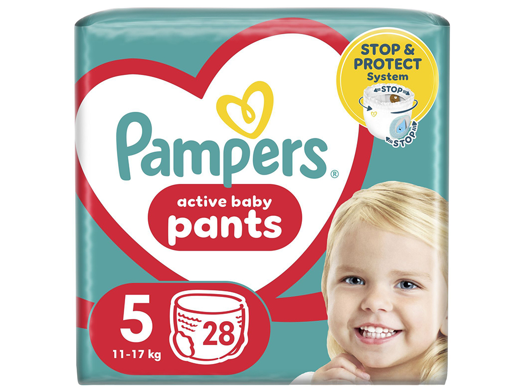 Подгузники трусики Pampers Pants Junior, размер 5, 12-17 кг, 28шт