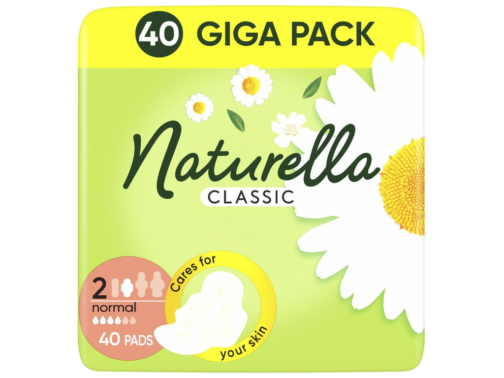 Прокладки гігієнічні Naturella Classic Normal, з ароматом, 4 краплі, розмір 2, 40шт