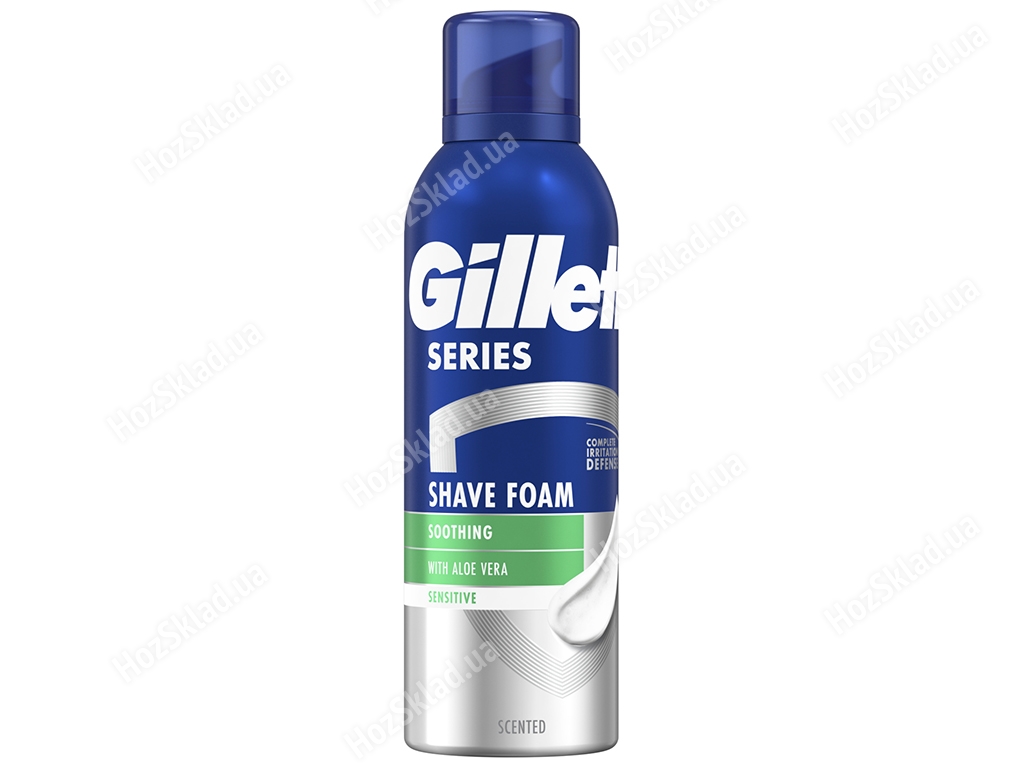 Пена для бритья Gillette Series Для чувствительной кожи из алоэ вера, 200мл