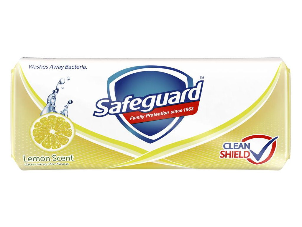 Мыло туалетное Safeguard, с лимоном, антибактериальное, 90г