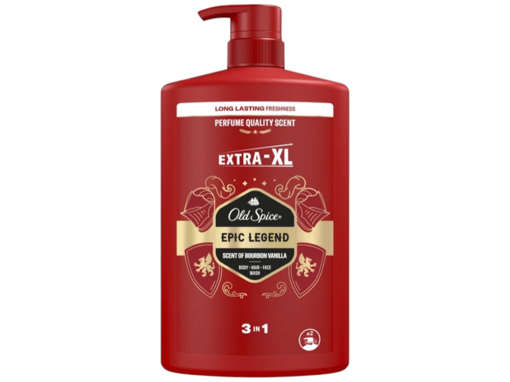 Гель для душа Old Spice Epic Legend 3-в-1, для тела, волос и лица, 1000мл
