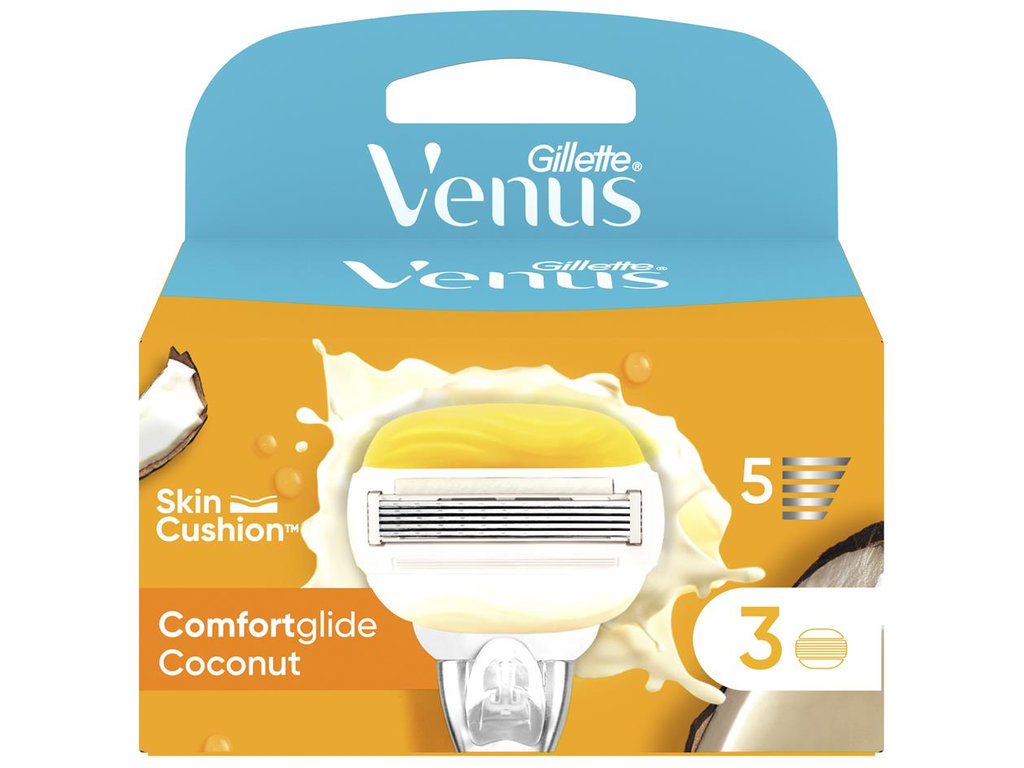 Картриджи сменные Venus ComfortGlide Olay Coconut, сталь, 3шт