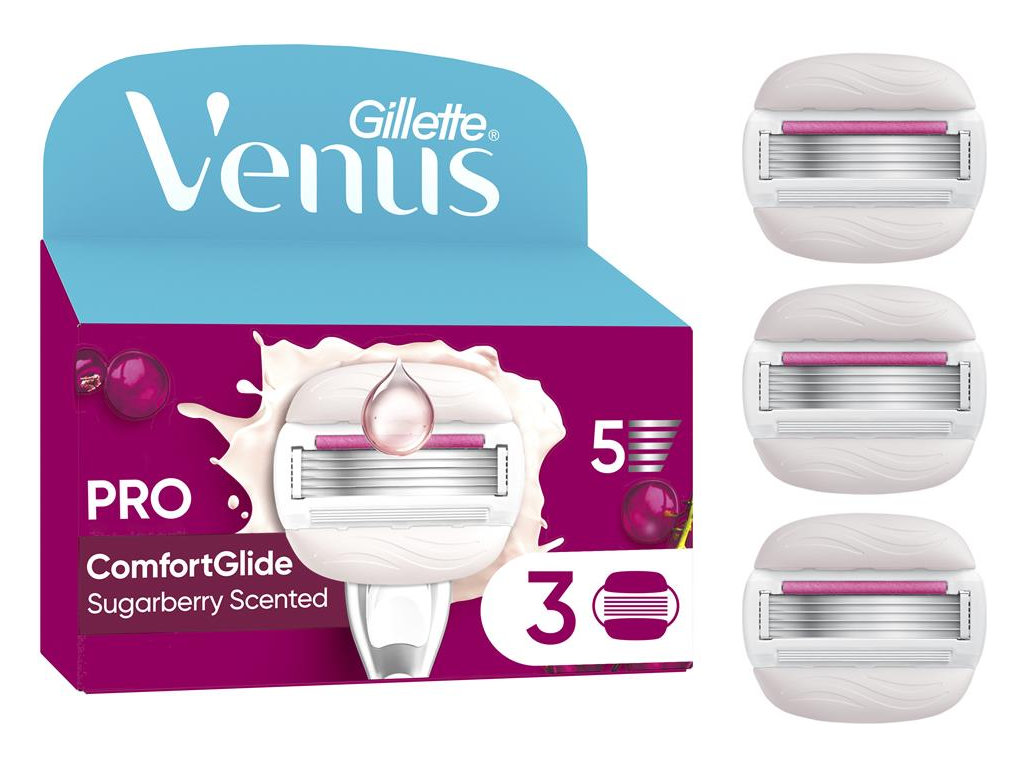 Картриджи сменные Venus ComfortGlide Olay Sugarberry, сталь, 3шт