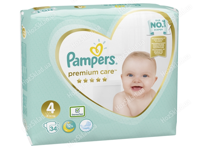 Подгузники Pampers Premium Care Maxi (9-14кг) 34шт