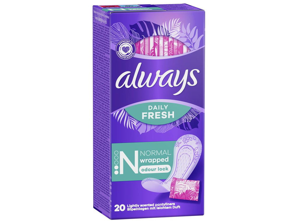 Прокладки Always Daily Fresh Normal, ежедневные, 20шт