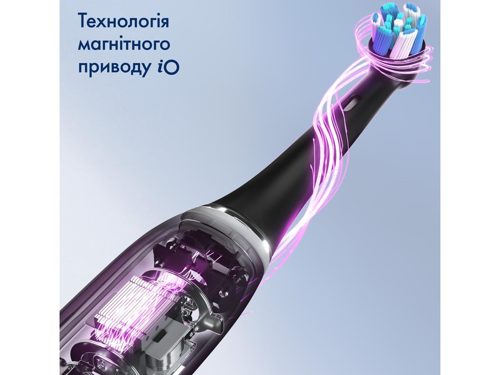 Зубная щетка электрическая Oral-B iO 6, аккумулятор, 5 режимов, футляр, пластик, нейлон, цвет серый