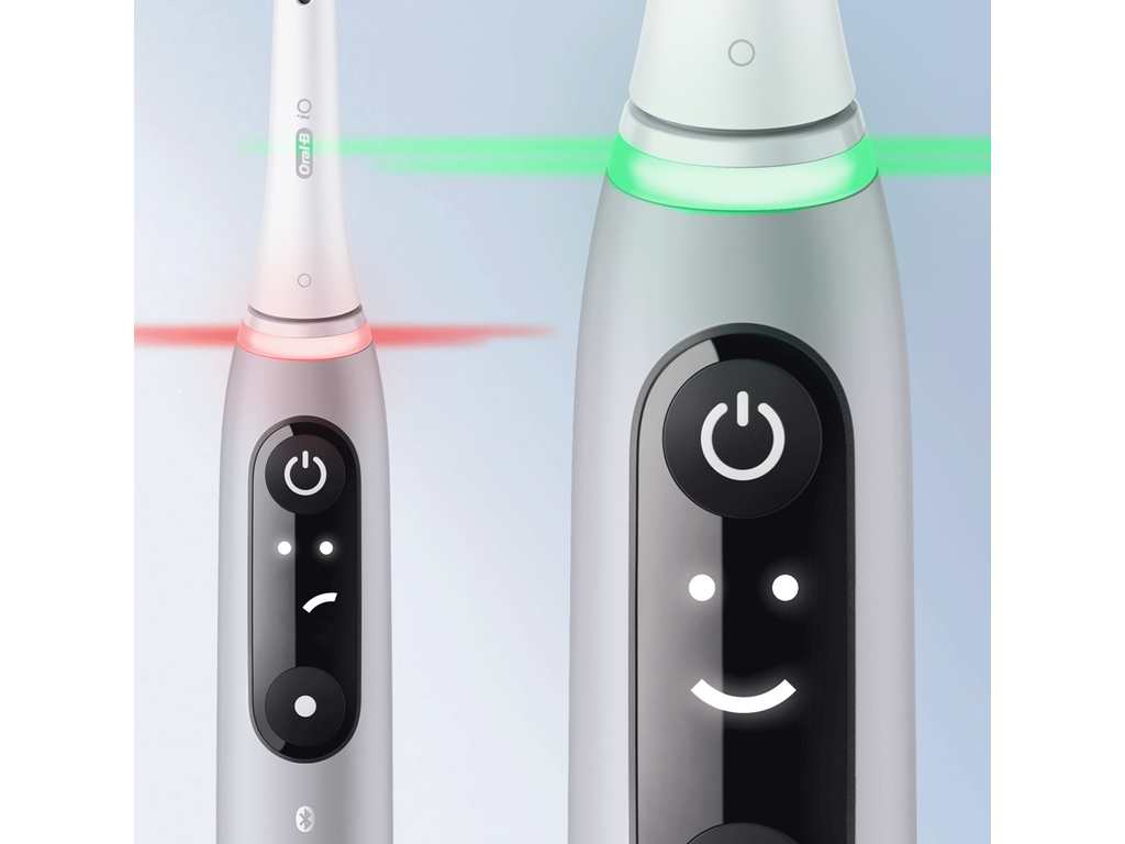 Зубная щетка электрическая Oral-B iO 6, аккумулятор, 5 режимов, футляр, пластик, нейлон, цвет серый