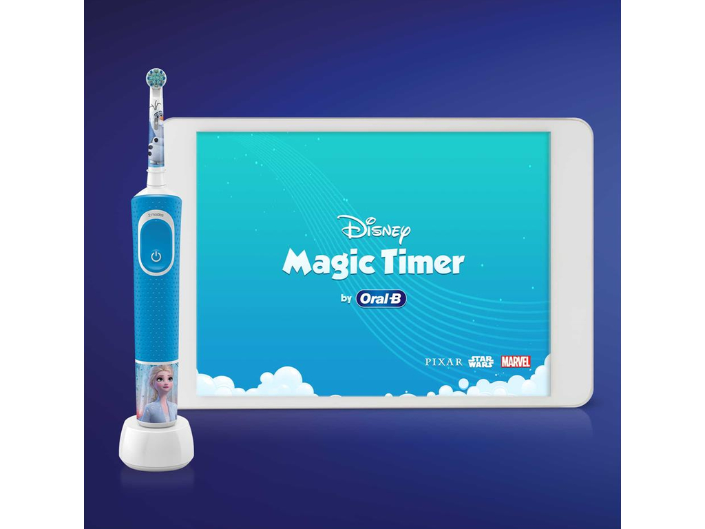 Насадки для электрической зубной щетки Oral-B Kids Frozen II, детские, пластик, нейлон, 4шт