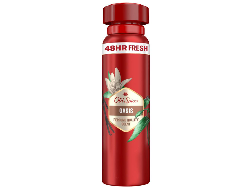 Аерозольний дезодорант Old Spice Oasis, до 48 годин, аромат димної ванілі, 150мл