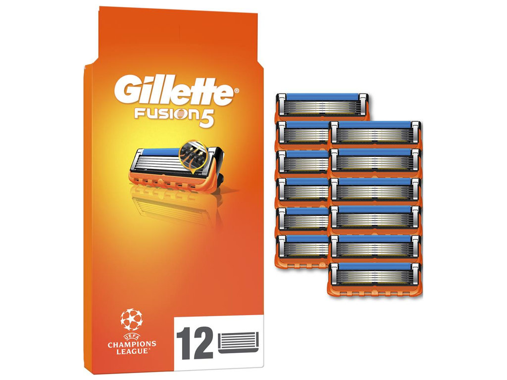 Картриджи сменные Gillette Fusion5 Champions League, сталь, 12шт