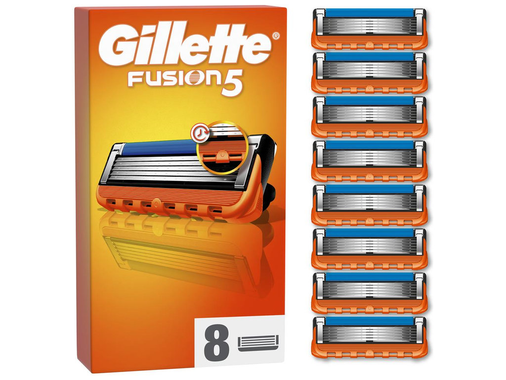 Картриджи сменные Gillette Fusion5, сталь, 8шт