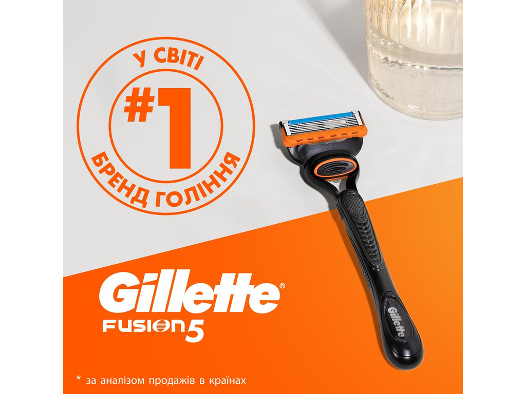 Картриджи сменные Gillette Fusion5, сталь, 8шт