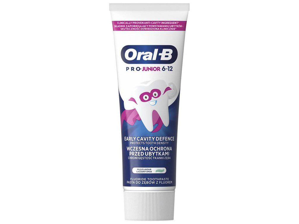 Зубна паста Oral-B Pro Junior Ніжний смак, для дітей від 6 до 12 років, 75мл
