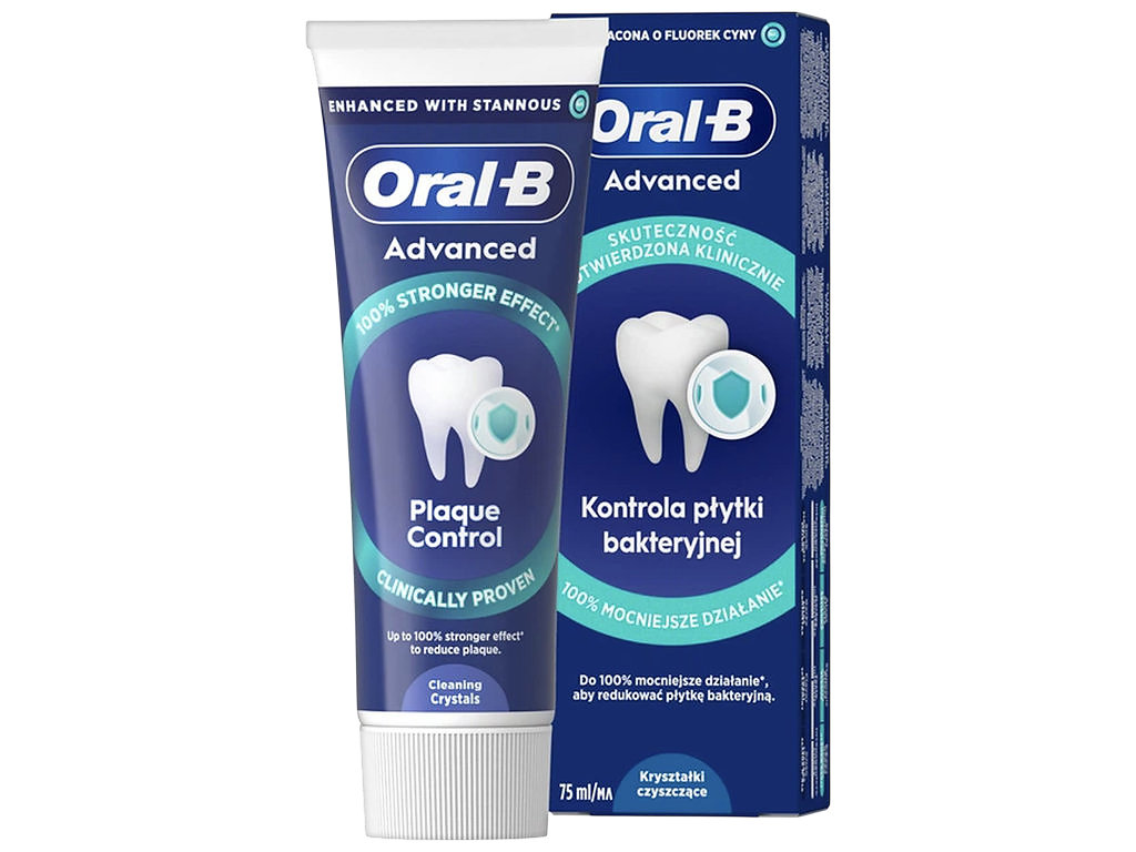 Зубна паста Oral-B Advanced Проти зубного нальоту, 75 мл
