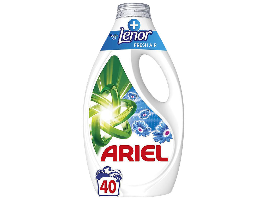 Гель для стирки Ariel + Lenor Fresh Air, 1.8 л, 40 стирок