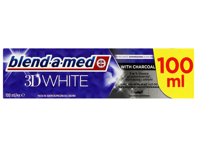 Зубна паста Blend-a-med 3D White З деревним вугіллям, 100мл