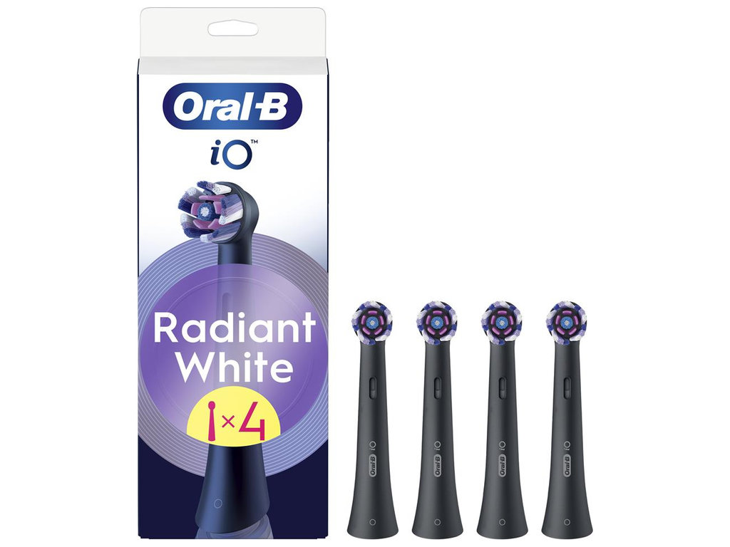 Насадки для электрической зубной щетки Oral-B iO Radiant White, пластик, нейлон, цвет черный, 4шт