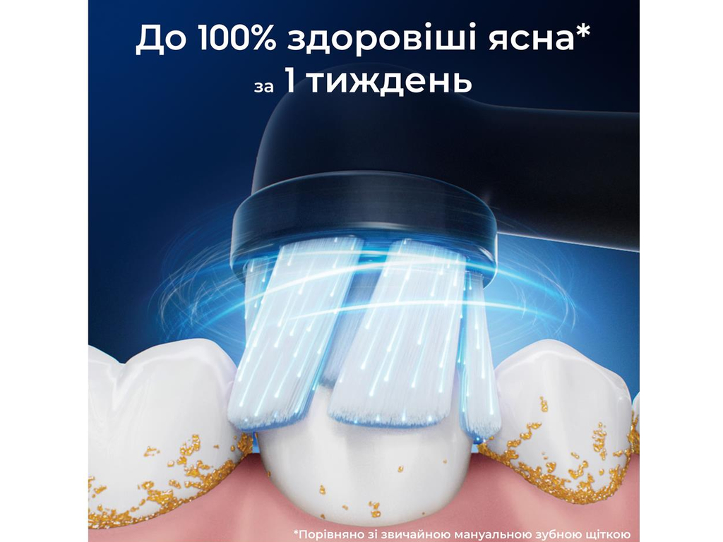 Насадки для електричної зубної щітки Oral-B iO Gentle Care, пластик, нейлон, колір чорний, 4шт