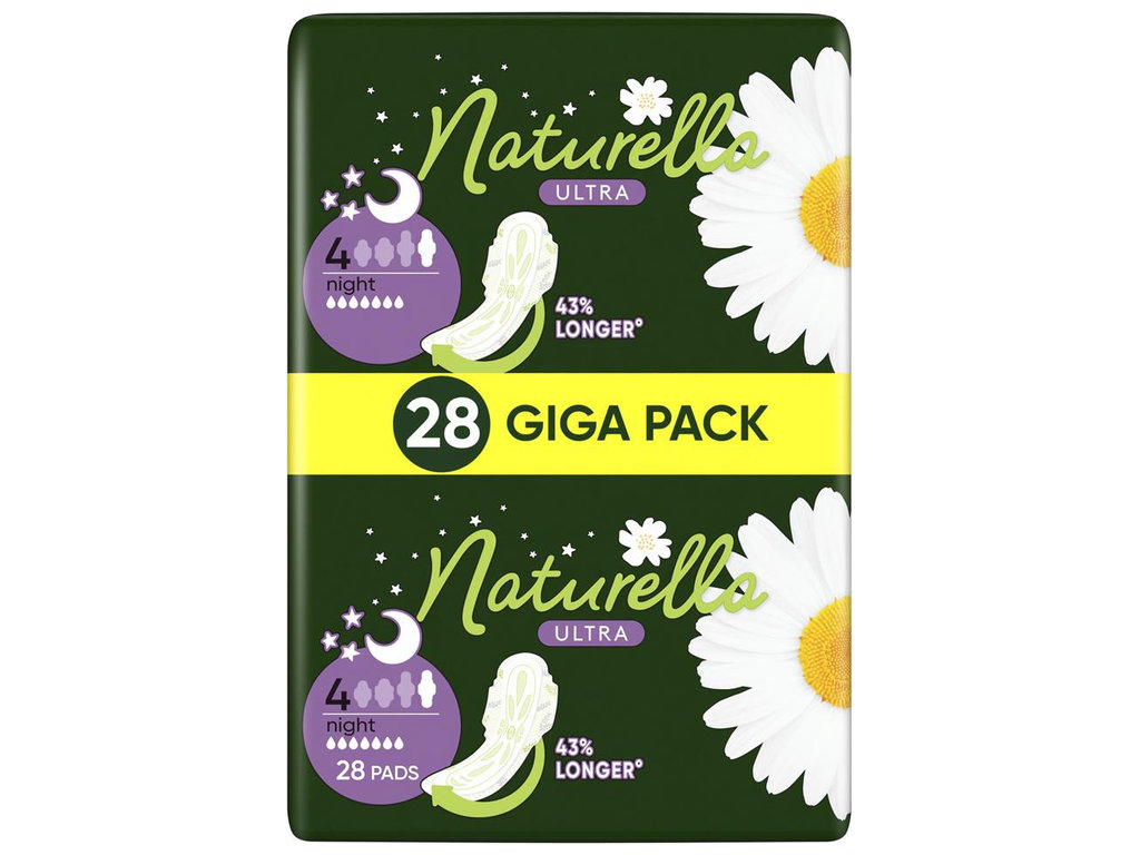 Прокладки Naturella Ultra Night Plus з ароматом ромашки, 7 крапель, 28шт