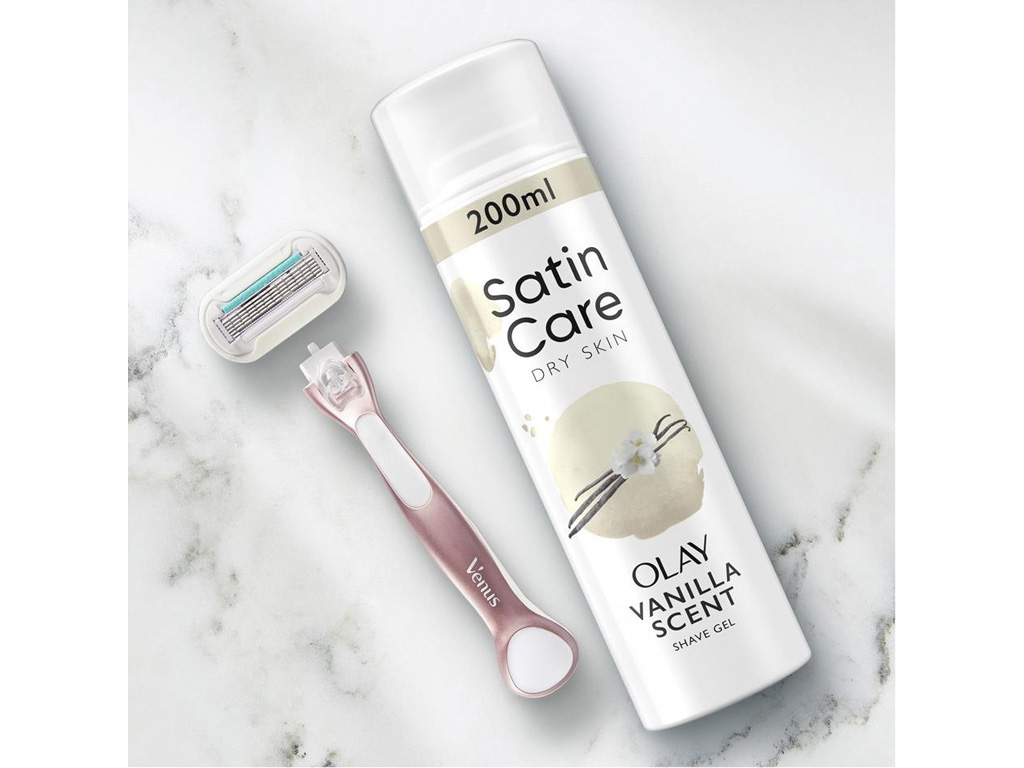 Гель для гоління для сухої шкіри Gillette Satin Care Olay Vanilla Cashmere, 200мл