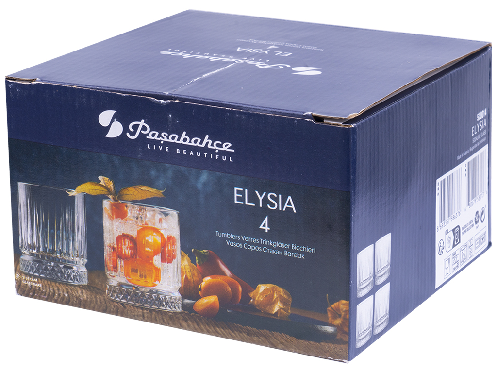 Набір склянок Pasabahce Elysia, для віскі, 210мл (ціна за набір 4шт)