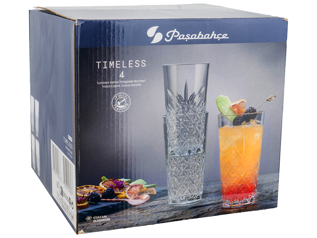 Набір склянок для напоїв Pasabahce Timeless 470мл (ціна за набір 4шт) 