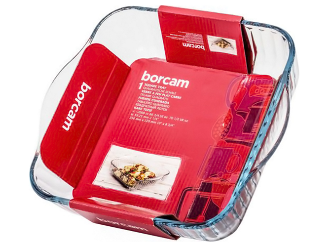 Форма квадратна Pasabahce Borcam для запікання, 25x22см, 1,9л, 1шт