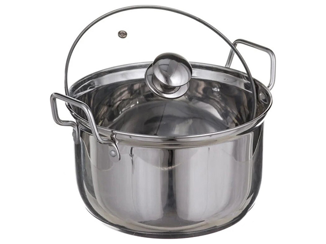 Кастрюля A-Plus со стеклянной крышкой, нержавеющая сталь, капсульное дно 24см 4,5л 04942