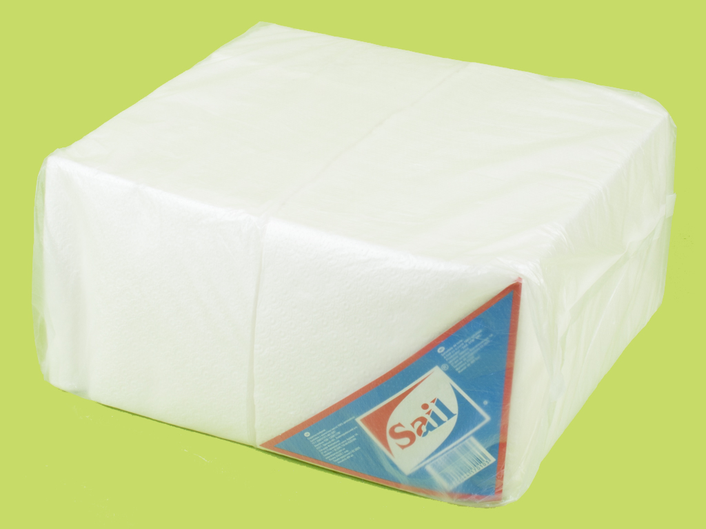 Салфетки "Парус" "Sail" Light Horeca белые однослойные 23x24см 400шт